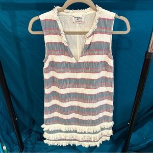 Holding Horses Fringe Trim Striped Dress